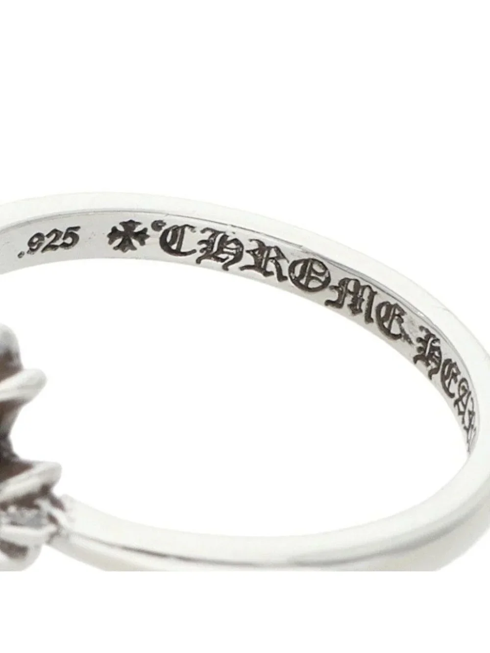 Chrome Hearts Bubblgm CH Crs Bubblegum CH Cross Silver Ring
